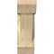 Ekena Millwork Traditional Slat Rough Sawn Bracket w/ Offset Brace, Douglas Fir, 6"W x 14"D x 18"H BKT0604X14X18TRA06RDF - alternate 3